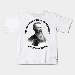 Rugby Beards Design Kids T-Shirt